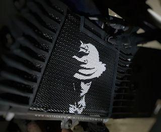 MT03, Aerox, Nmax, ADV, CB400 radiator guard - Luffy - Godsendworx
