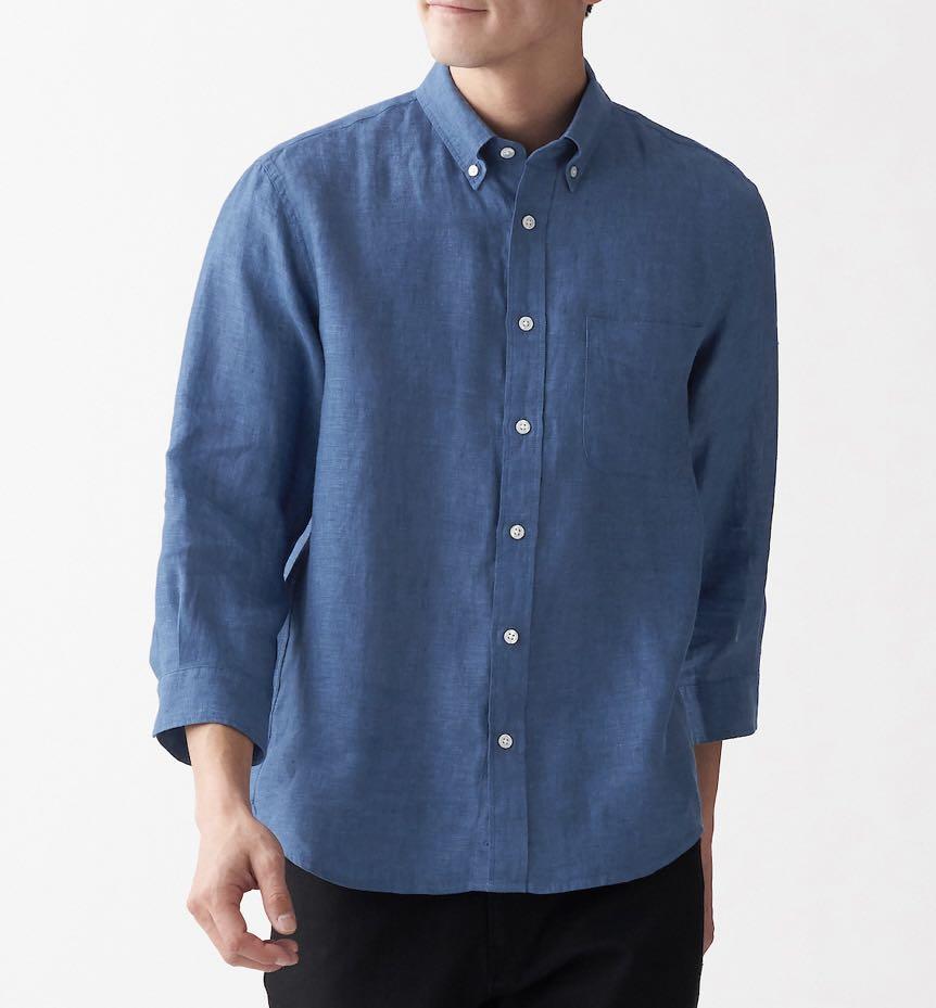 3/4 button discount down shirt mens