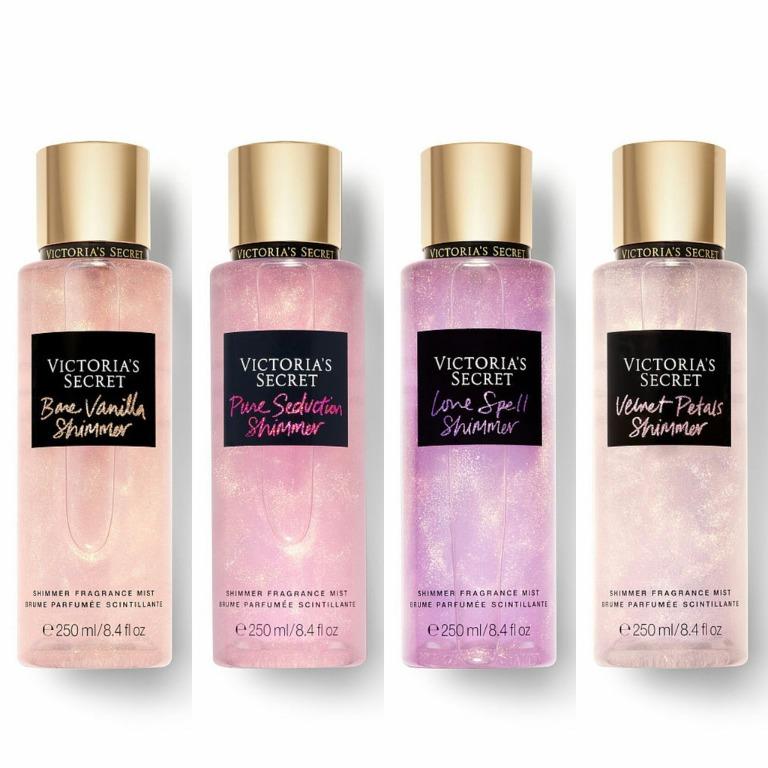 New Original Victoria's Secret 10 Scent Shimmer Series 250ml - ✔️Love Spell  ✔️Pure Seduction✔️Love Addict ✔️Amber Romance ✔️ Coconut Passion✔️Velvet