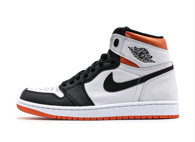 jordan black white and orange