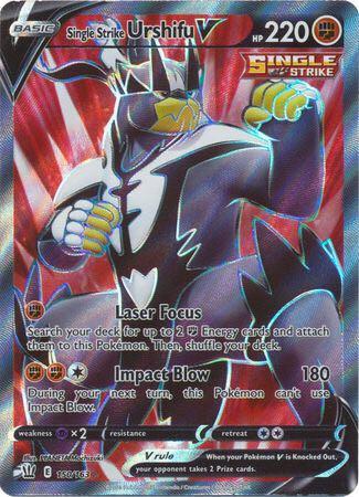 urshifu v pokemon card value Rapid Strike - 153/163 - Full Art Ultra Rare - Sword & Shield [Fighting][Fighting][Colorless] Impact Blow 180 During your next turn Pokemon  Single Strike Urshifu