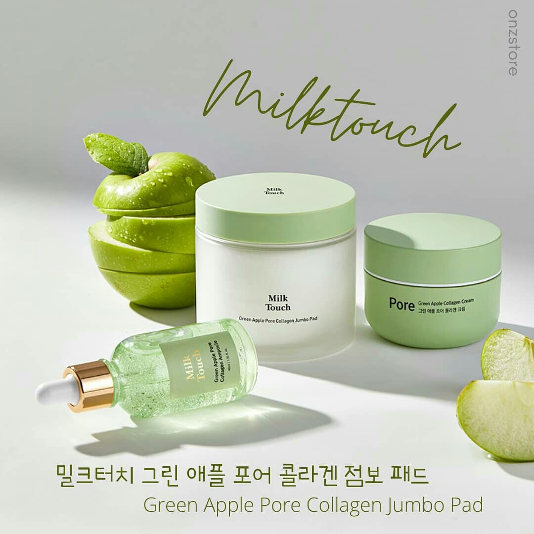 Milk Touch Green Apple Pore Collagen Jumbo Pad 60pcs 130ml