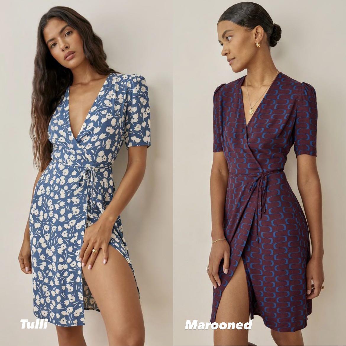 Reformation wrap dress discount