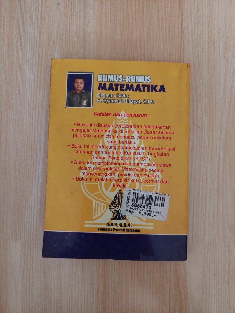 Rumus Rumus Matematika Sd Buku Alat Tulis Buku Di Carousell