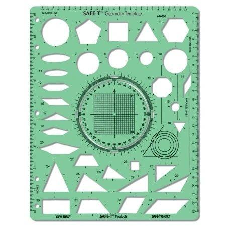 Safe-T Geometry Template | School Supplies, Hobbies & Toys, Stationary ...