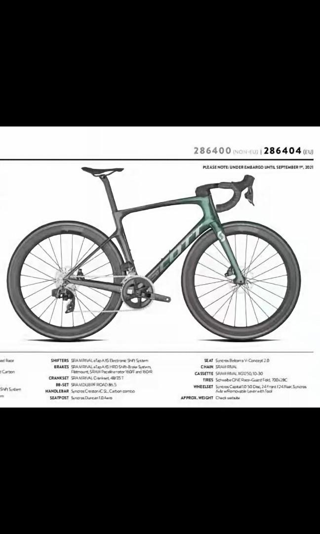 Scott Foil RC 20 Sram Rival 2022 Sports Equipment Bicycles Parts Bicycles on Carousell