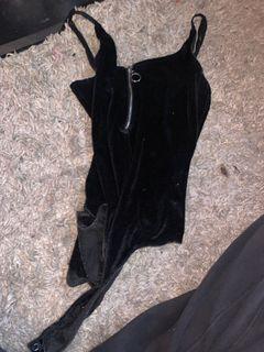 Small suede body suit