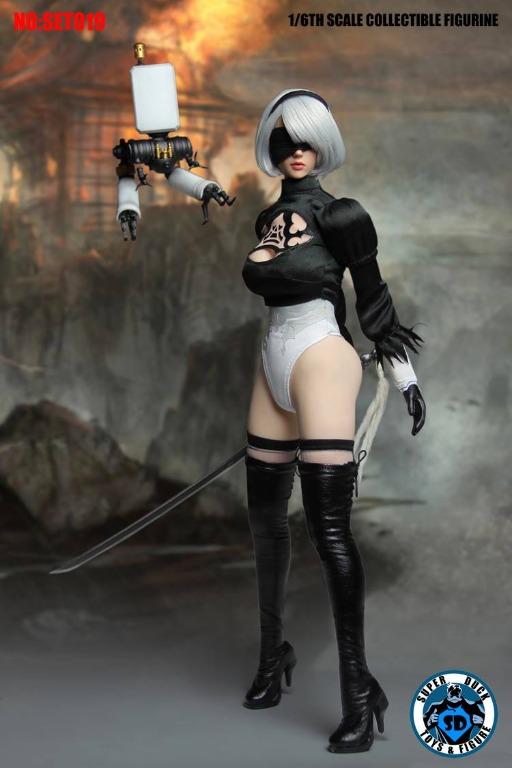 SUPER DUCK 1/6 Cosplay SET019 性感人造人性尼爾2B 爆衣版連機器人+ 