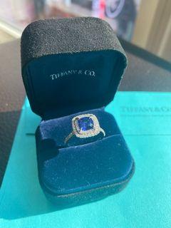 Tiffany & Co Soleste Diamond and Tanzanite Platinum Ring