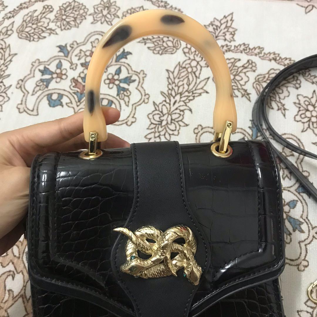 Topshop leather cross hotsell body bag in black