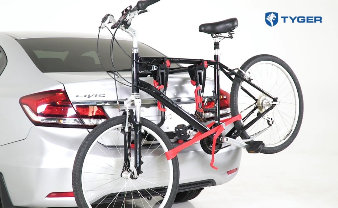 Tyger Auto Car DeLuxe 1 Bike Trunk Mount Bicycle Carrier Rack for