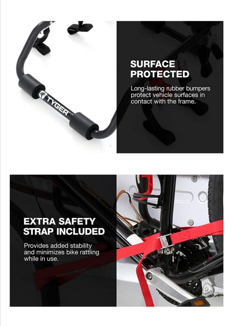 Tyger Auto Bike Racks Tyger Auto Car DeLuxe 1 Bike Trunk Mount Bicycle Carrier Rack for Most ...