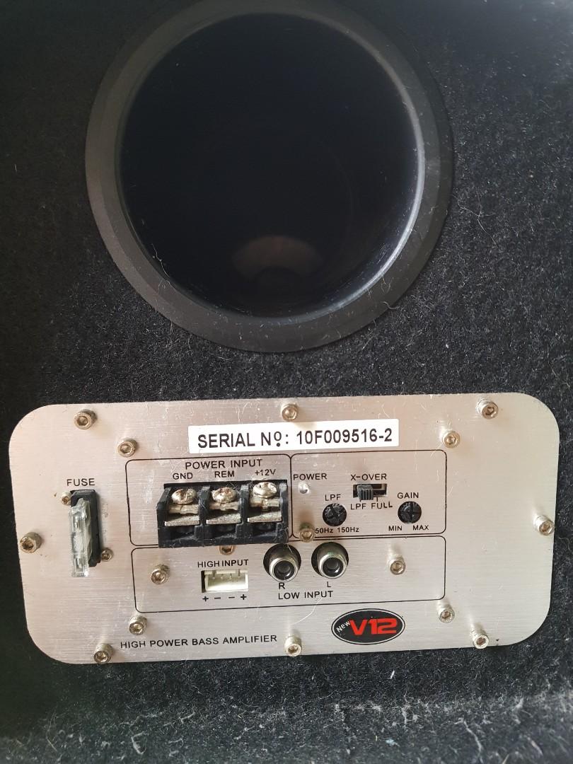 V12 Subwoofer w built in Amplifier Audio Soundbars Speakers
