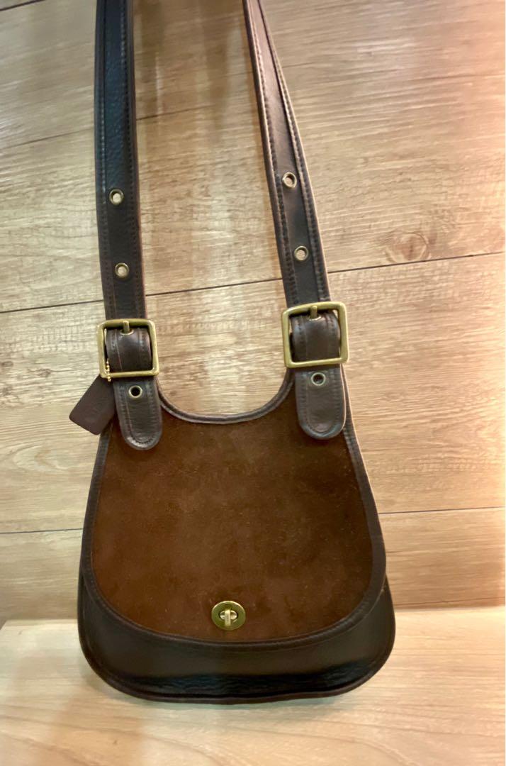 Rare Vintage Coach Berkeley Saddle like crescent Reverse Leather sling  crossbody mahogany brown or handbag, Women's Fashion, Bags & Wallets,  Cross-body Bags on Carousell