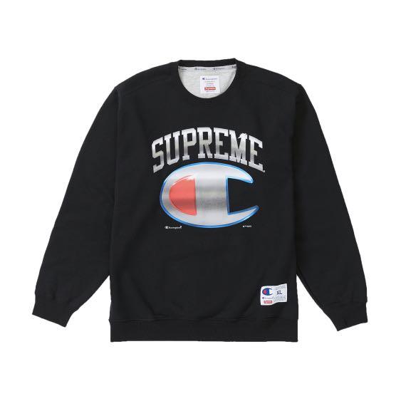 w sticker FW19 Supreme Champion Sweatshirt Men s Fashion Tops