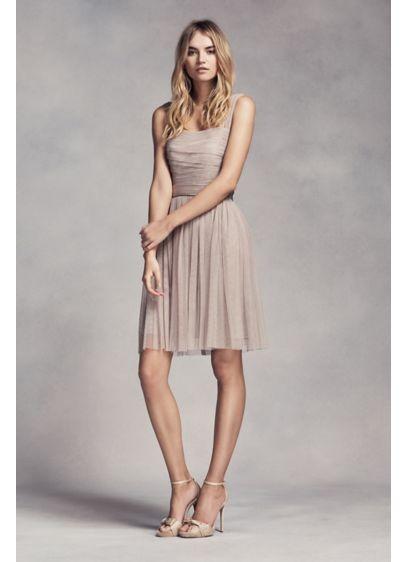 White by Vera Wang short bobbin net dress with full skirt