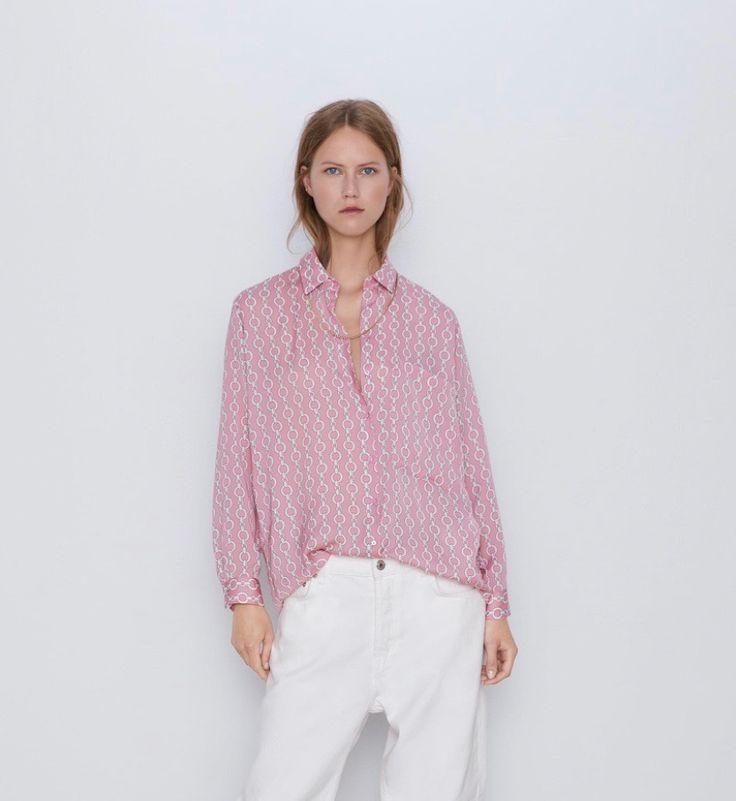 zara chain print shirt, Fesyen Wanita 