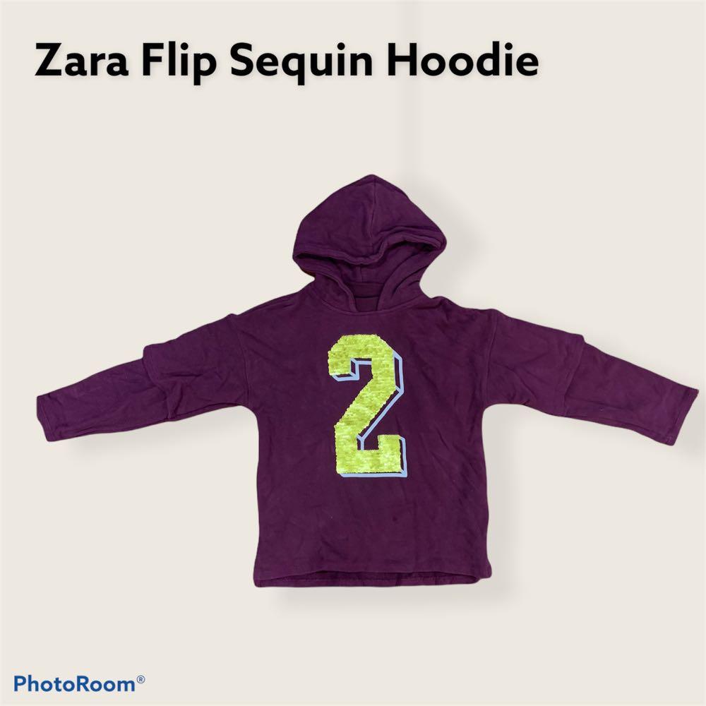 zara sequin hoodie