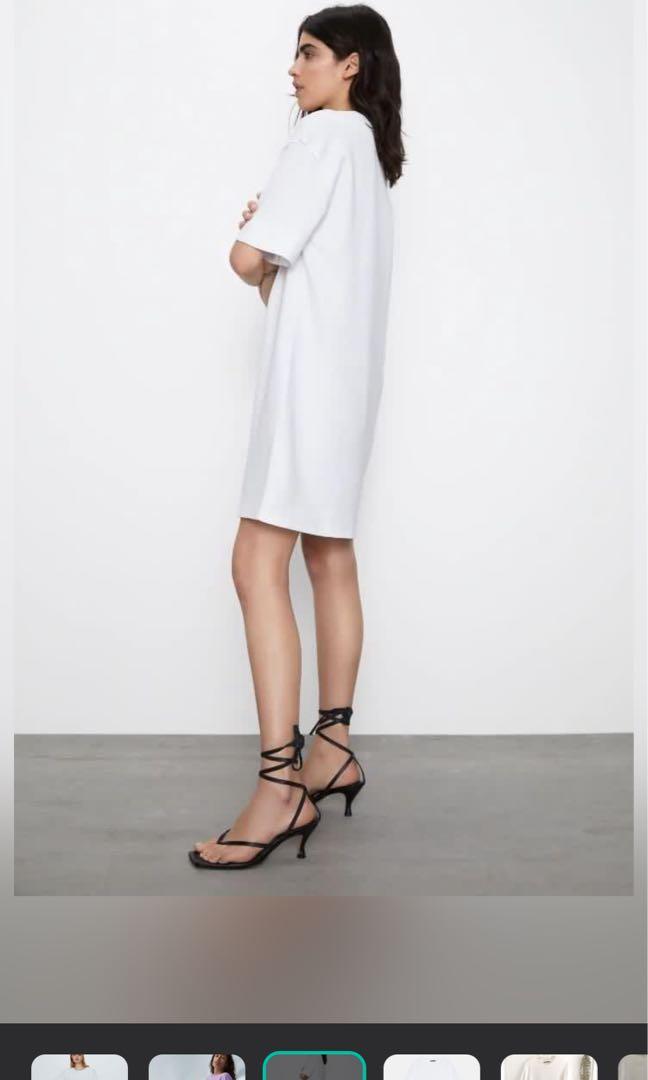 White t hotsell shirt dress zara