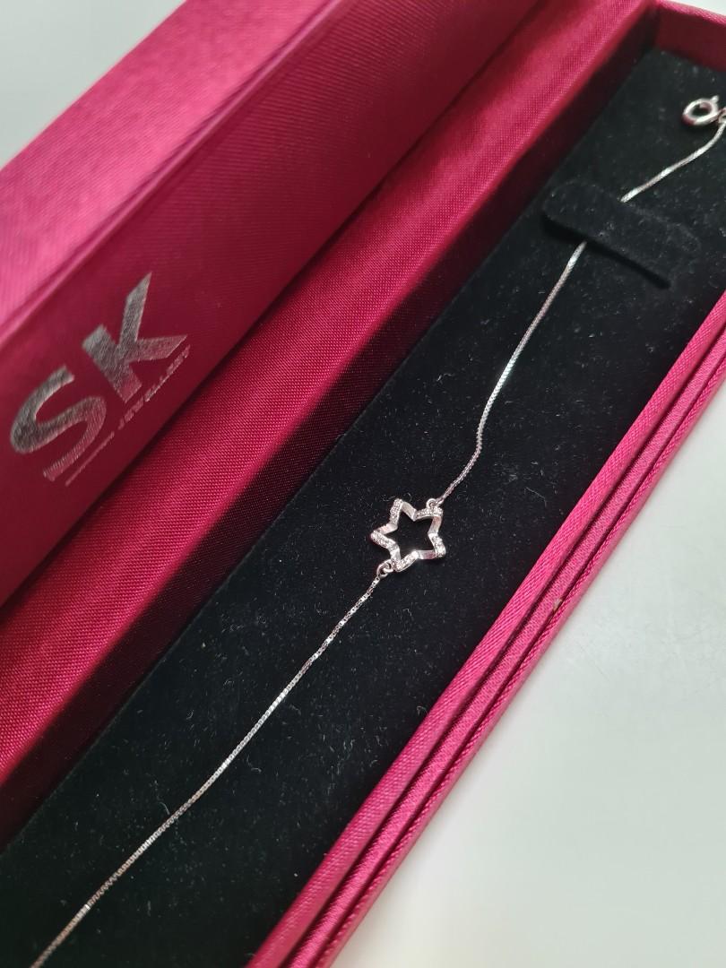 White gold star bracelet sale