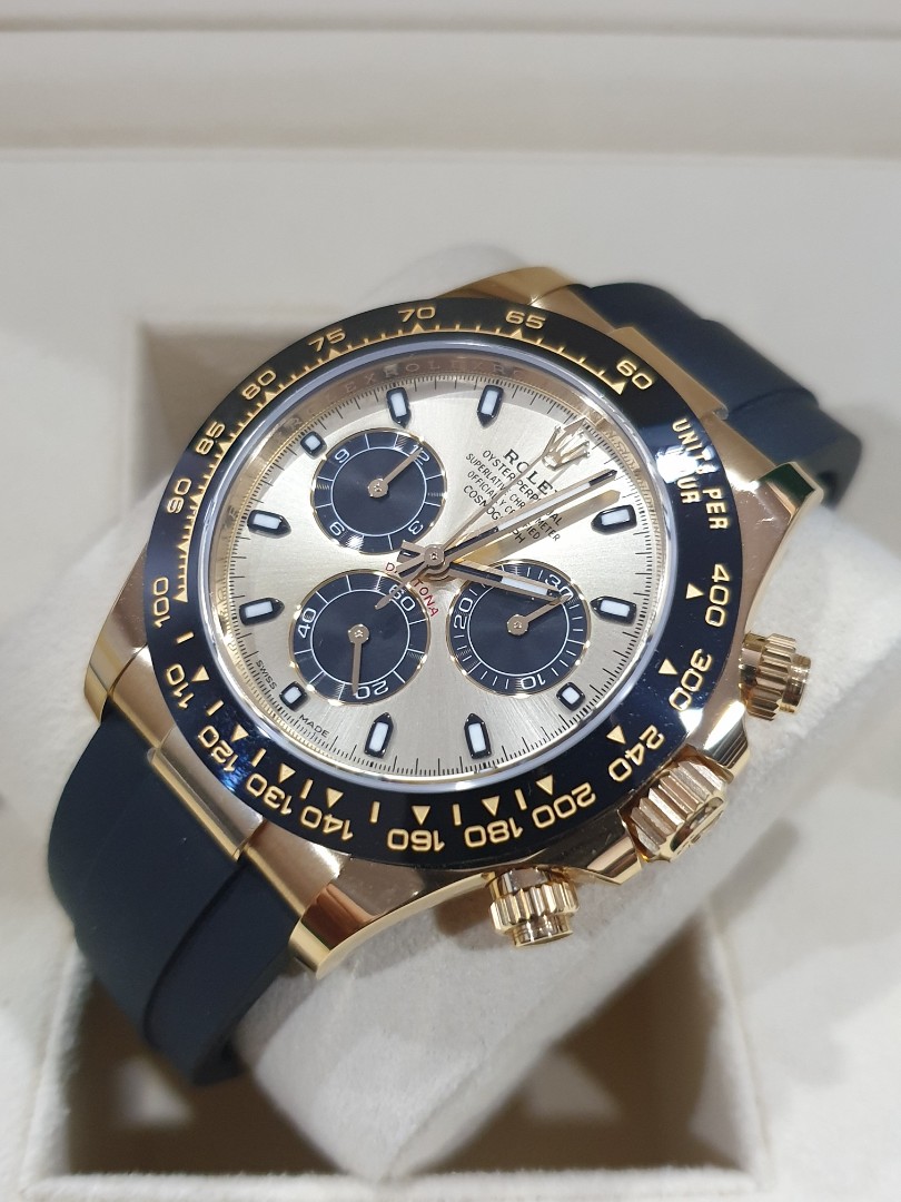 2021 Rolex Daytona Oysterflex Champagne Dial, Luxury, Watches on Carousell