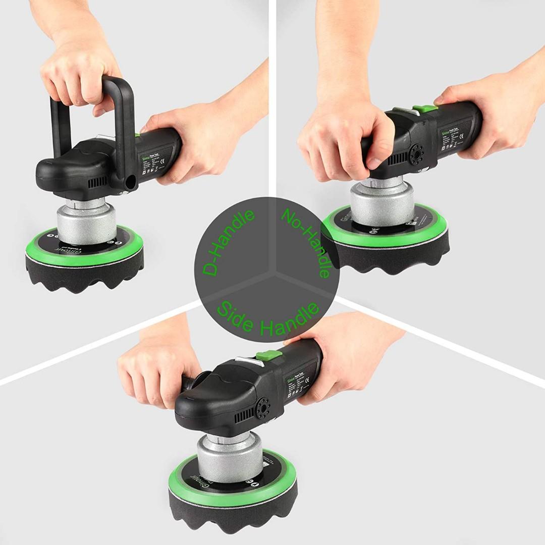 2630) Buffer Polisher, Ginour Dual Action Polisher, 900W 6inch Car Polisher with Foam/Wool Pads