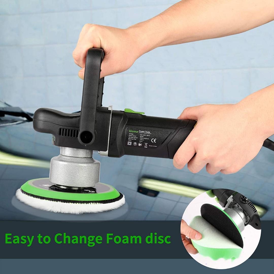 2630) Buffer Polisher, Ginour Dual Action Polisher, 900W 6inch Car