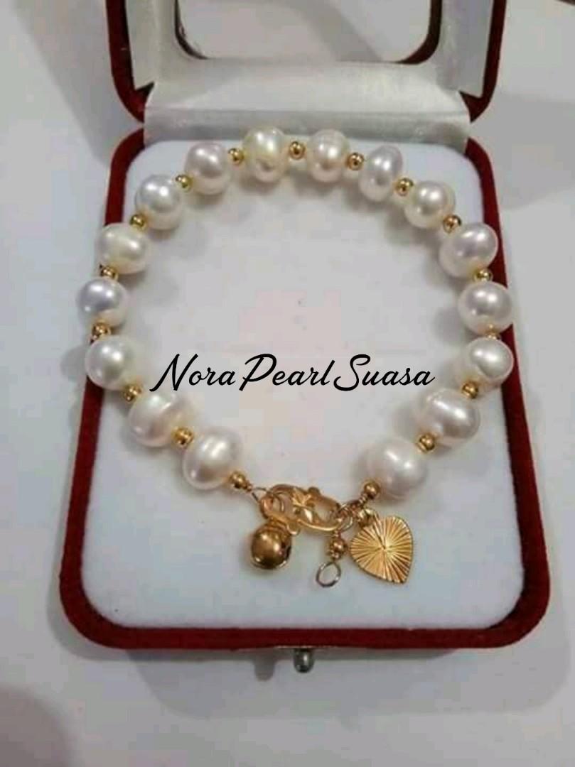 Gelang Tangan Mutiara Asli Ikat Suasa Murah Women S Fashion Accessories On Carousell