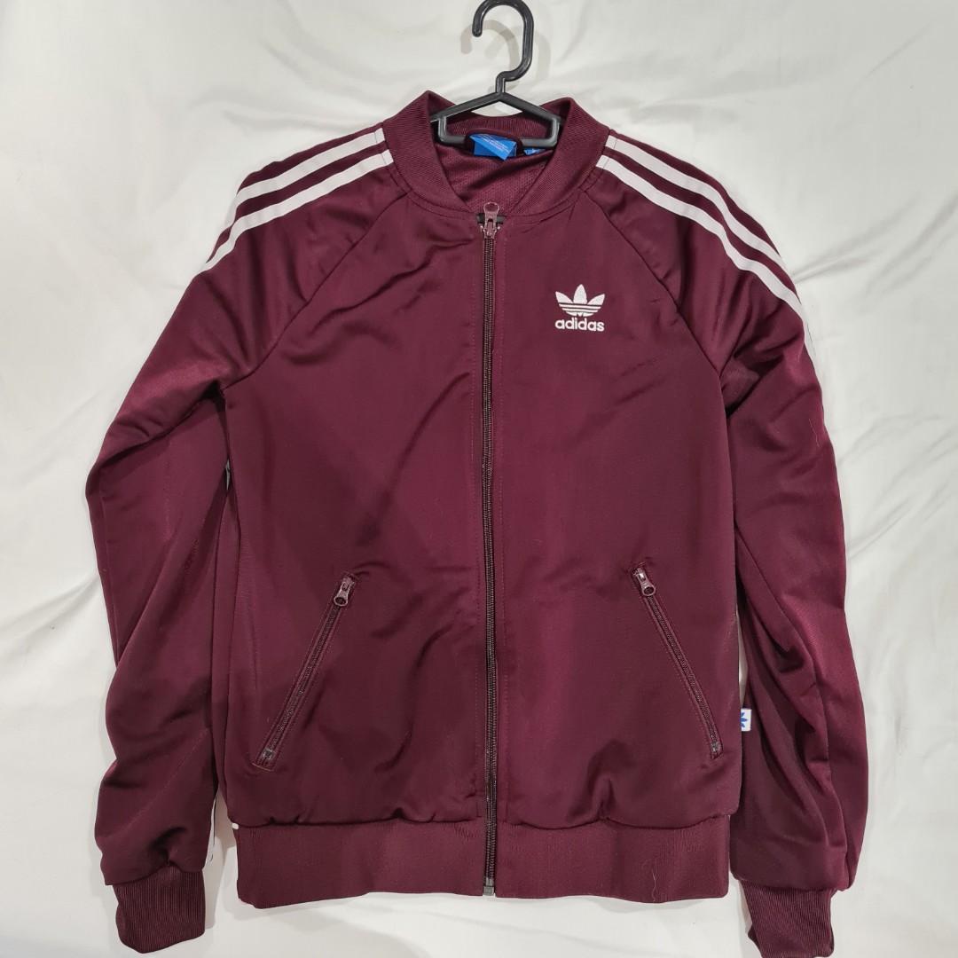 Adidas jacket maroon best sale