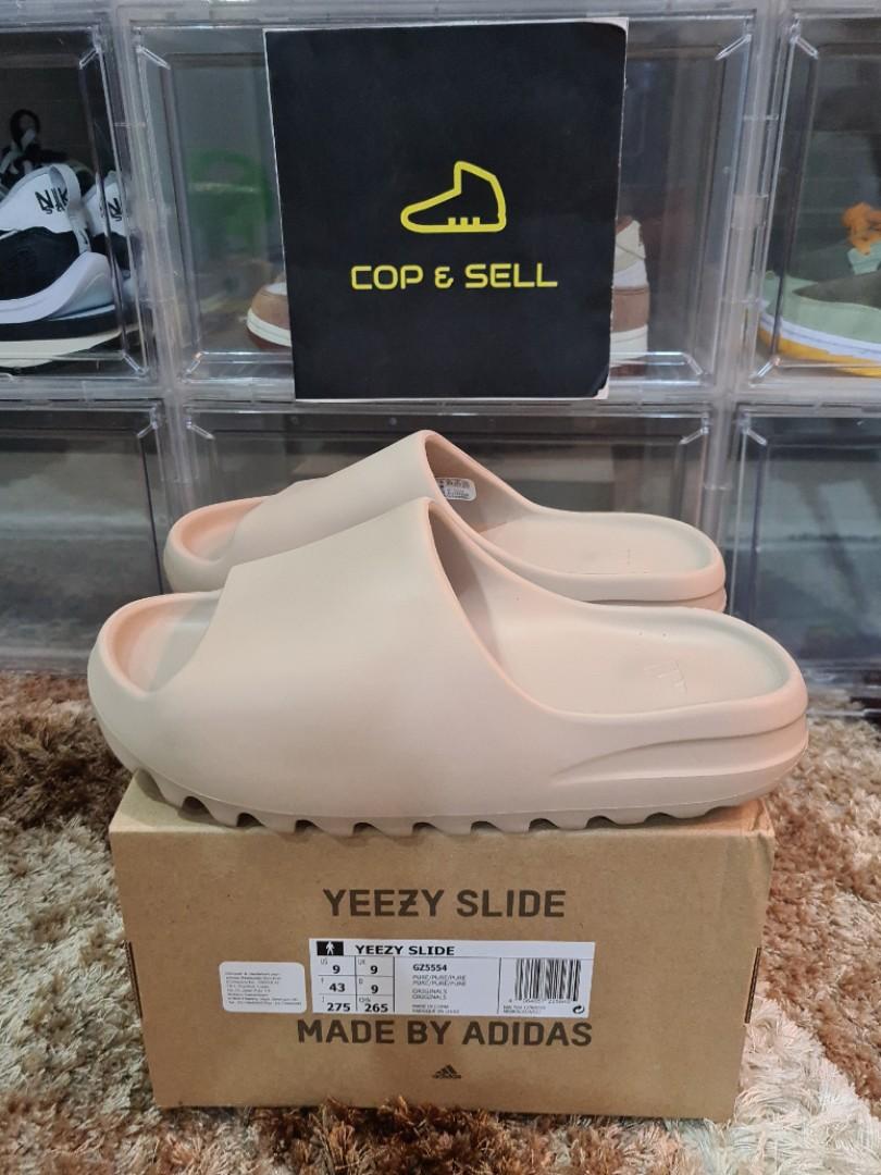 Adidas Yeezy Slides Pure, Men's Fashion, Footwear, Flipflops and Slides on  Carousell