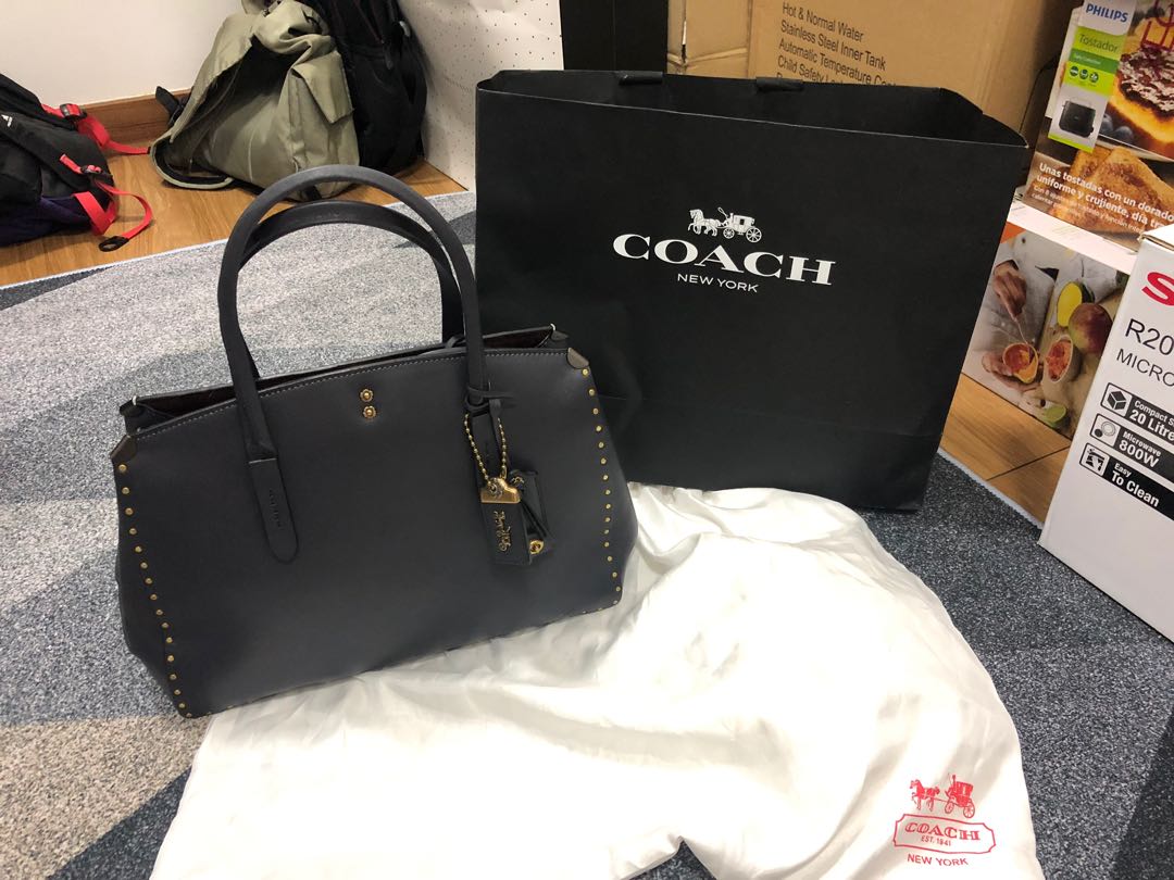 Authentic original from boutique COACH COOPER CARRYALL WITH RIVETS Women s Fashion Bags Wallets Purses Pouches on Carousell