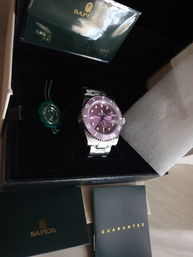 Bapex Watch Type 1 Purple / Green, Men's Fashion, Watches ...