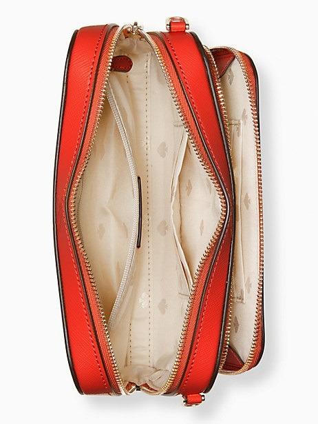 Kate Spade New York Staci Dual Zip Around Leather Crossbody (Gazpacho Red)