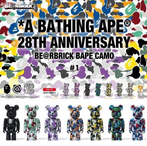 BE@RBRICK BAPE CAMO 28TH ANNIVERSARY #1, 興趣及遊戲, 玩具& 遊戲類