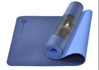 Bobo banana Yoga Mat, TPE Non-Slip Fitness Mat Dual Color Exercise Mat for Yoga Gymnastics, Pilates
