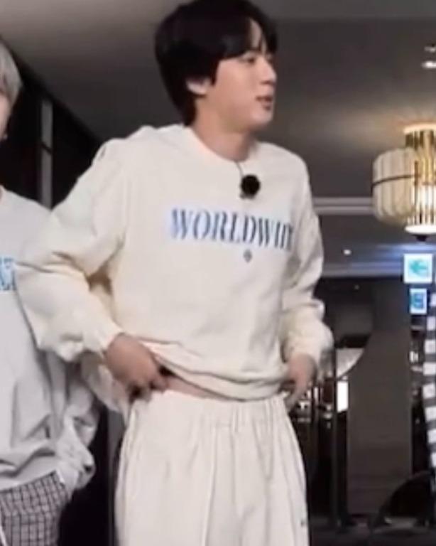 BTS JIN AMES WORLDWIDE SWEATER, Hobbies u0026 Toys, Memorabilia u0026 Collectibles,  K-Wave on Carousell