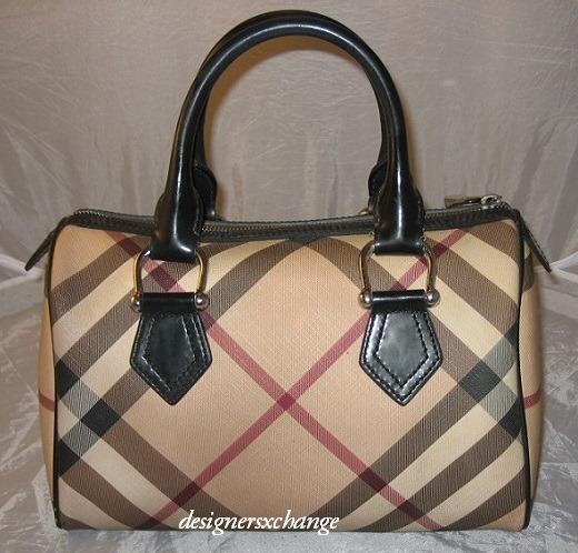 Burberry Nova Check Speedy Bag Authentic Boston Hand Bag 