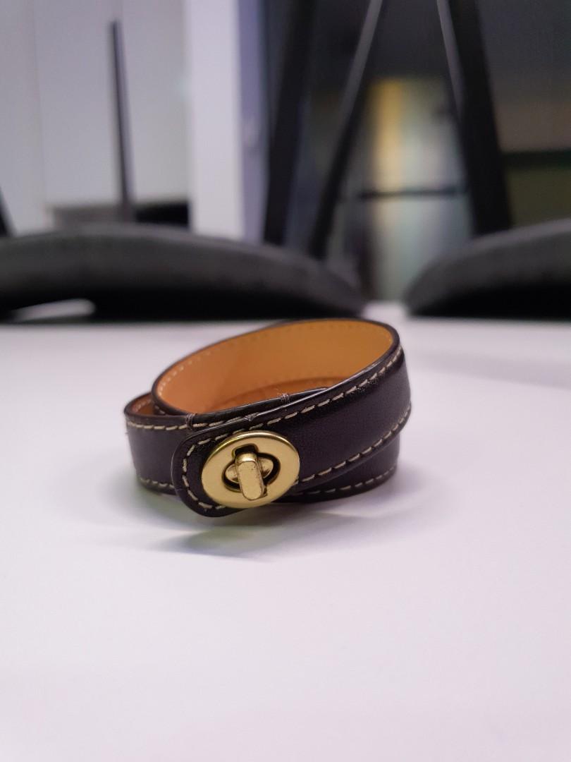Coach leather bracelet online