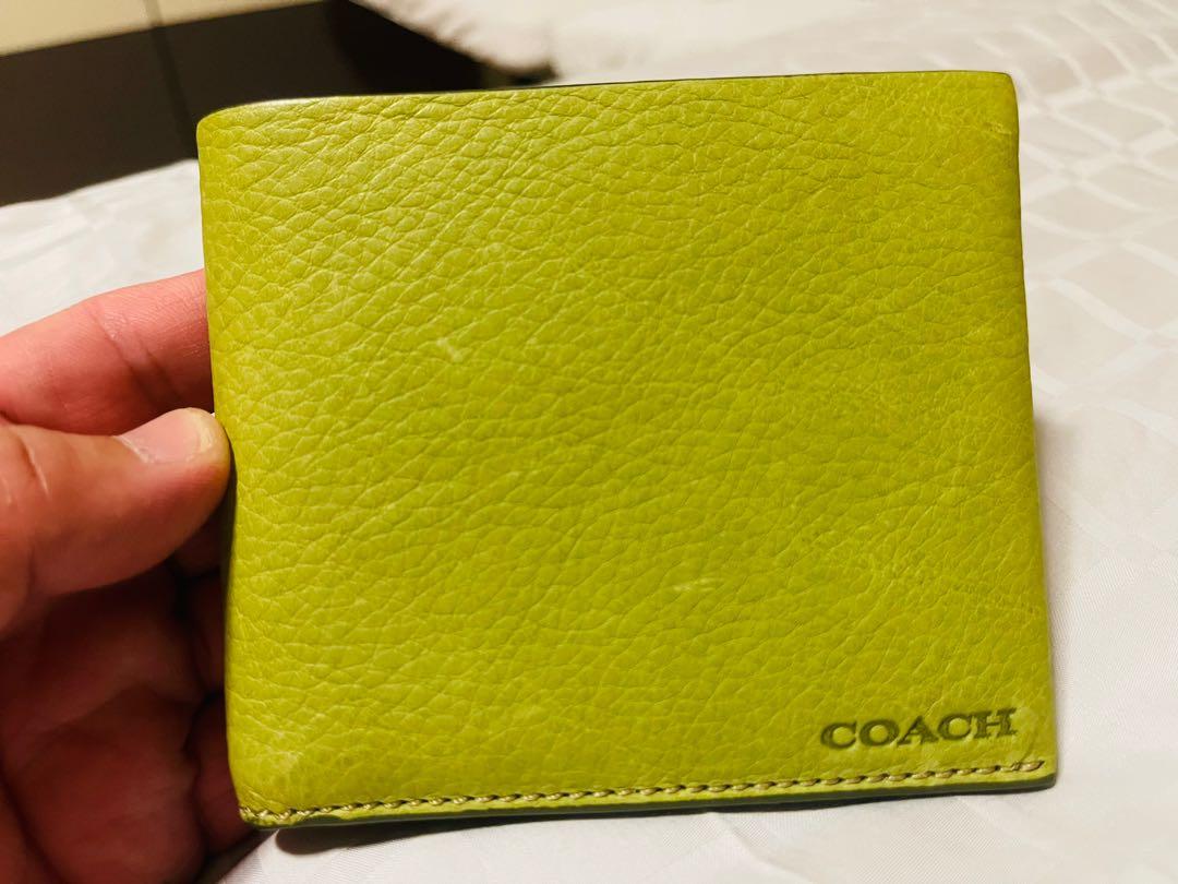 Coach lime wallet best sale