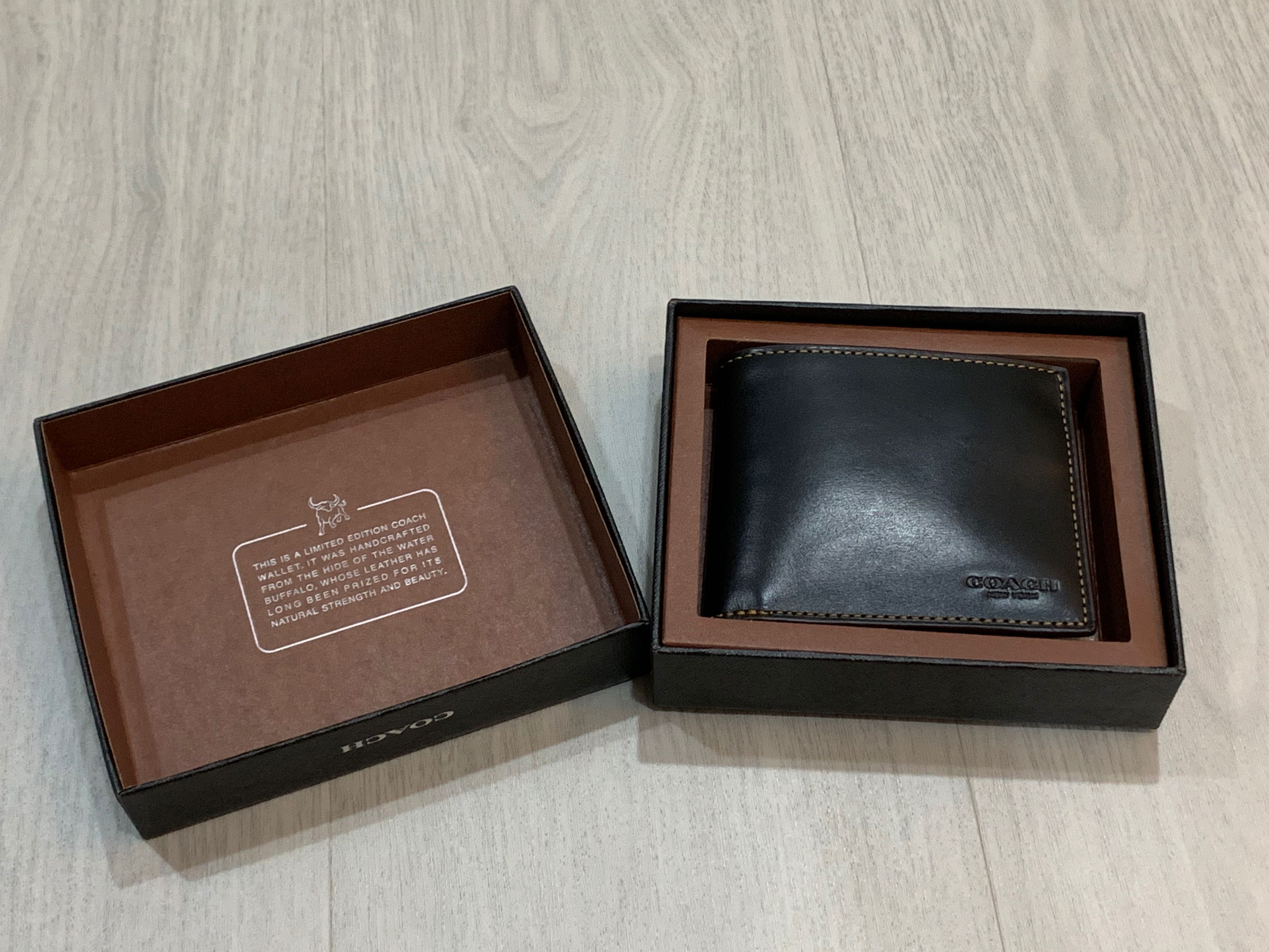 Coach Men Water Buffalo Wallet Black