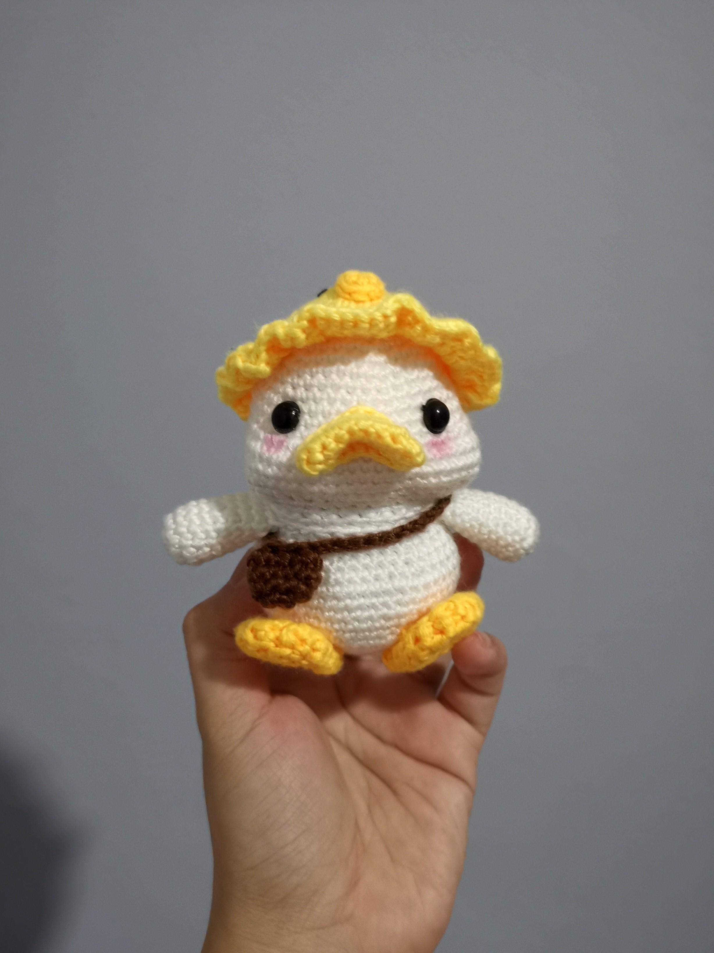 Handmade Crochet Amigurumi Little Duck, Hobbies & Toys, Stationery