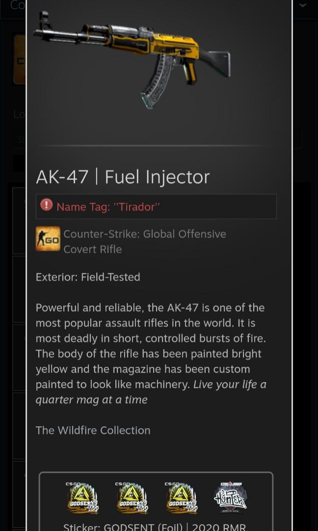 CSGO AK47 Fuel Injector FT 0.25 fv, Video Gaming, Gaming Accessories