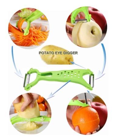 1PCS Stainless Steel Dual Blade Vegetable Peeler - Commercial Grade Julienne  Cutter, Slicer, Shredder, Scraper - Fruit, Potatoes, Carrot, Cucumber -  Kitchen, Home Staple - Housewarming Gift