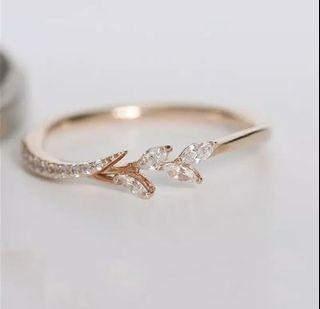 Fashion Flowers Ring For Women Girls Rose Gold Silver Color Zirconia