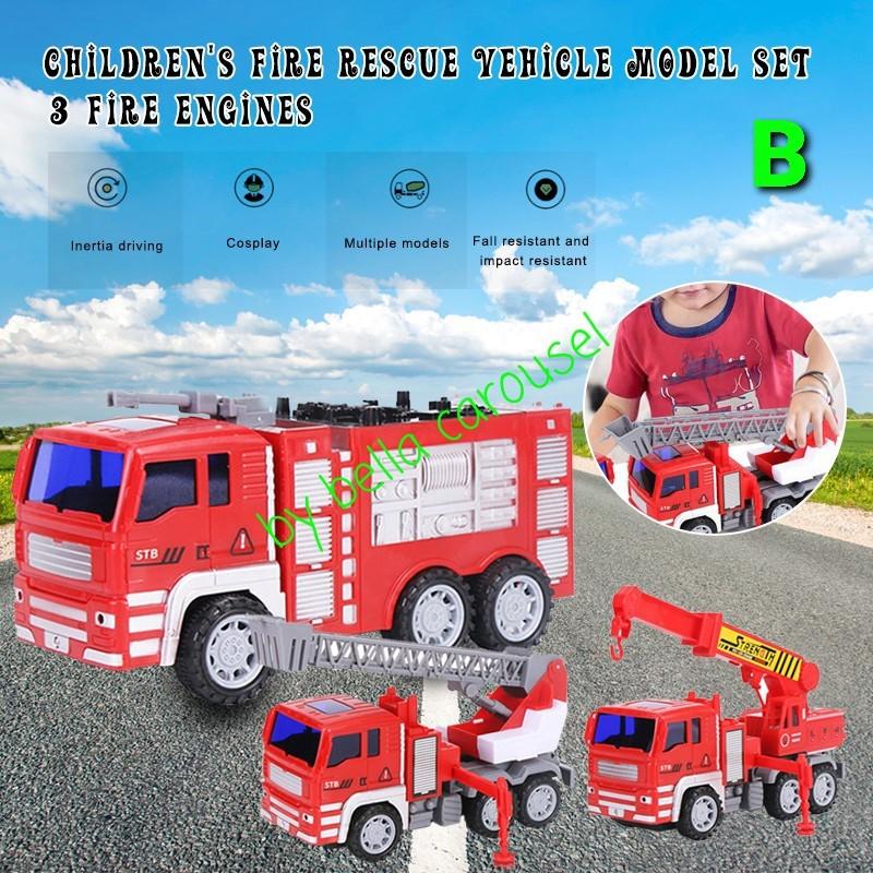Free Post To West Malaysia Only Ready Stock Kids Toy 3 In 1 Fire Truck