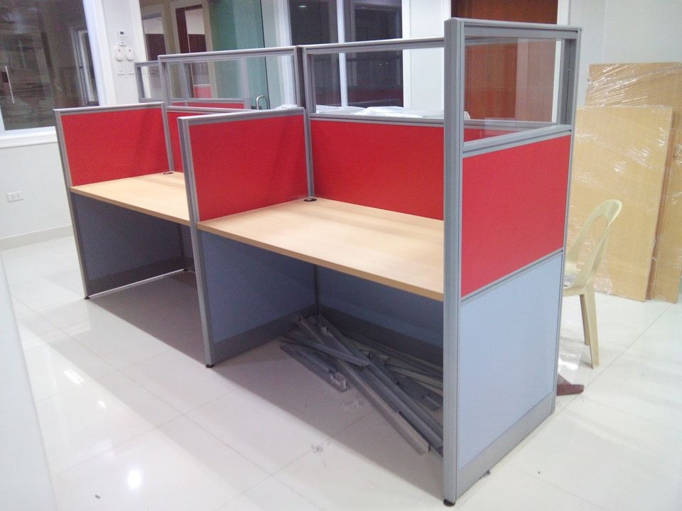 Freestanding Table With Glass Office Partition Furniture And Home Living Office Furniture