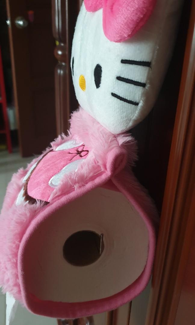 Hello kitty Toilet Roll Holder, Home & Furniture, Others on Carousell