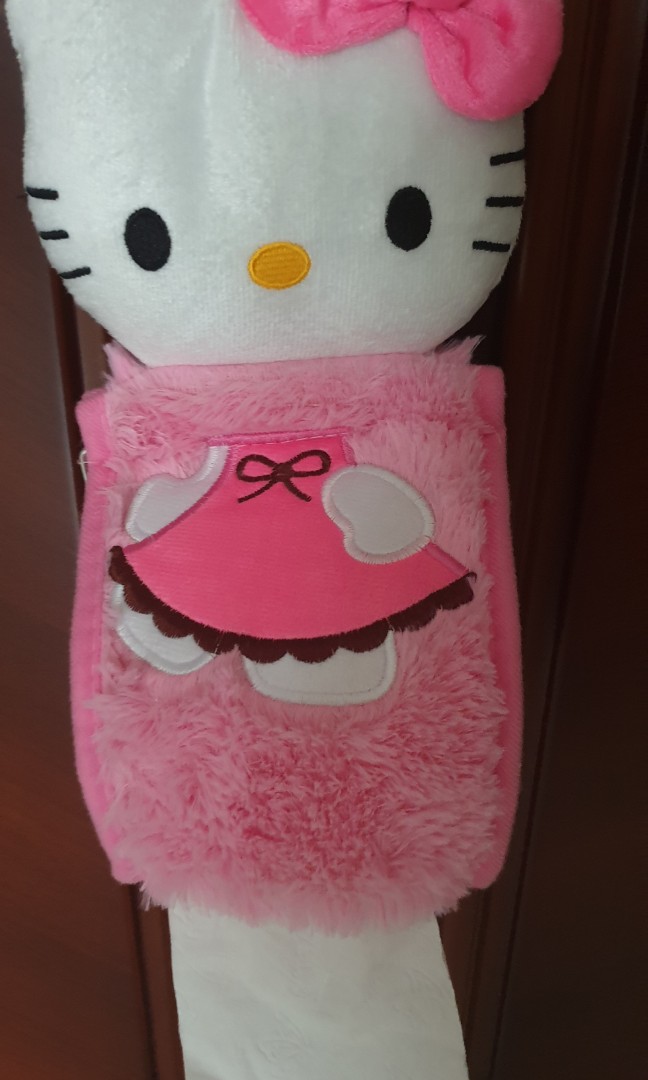 Hello kitty Toilet Roll Holder, Home & Furniture, Others on Carousell