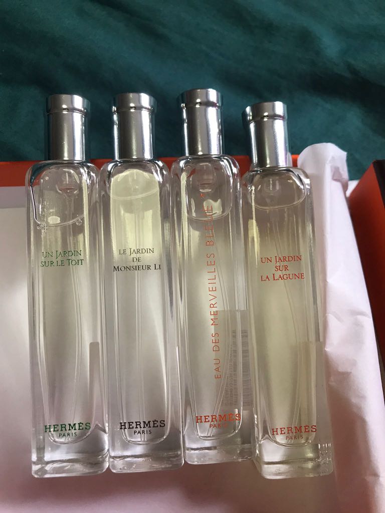 Hermes perfume travel top set