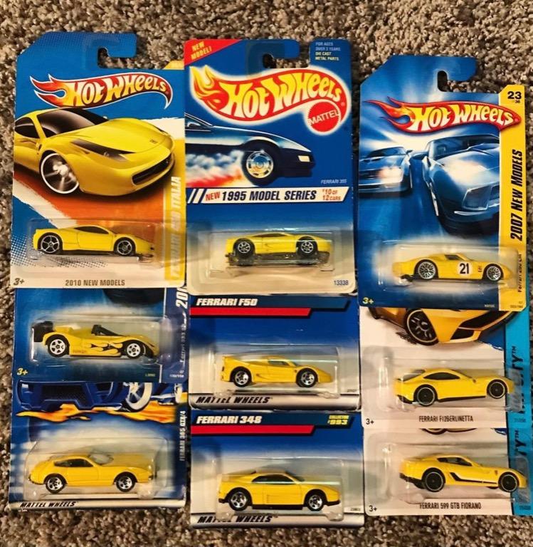 Hot wheels clearance yellow ferrari